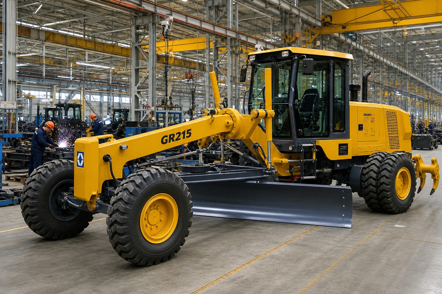 Производство автогрейдера XCMG GR215 на заводе Barys Truck Manufactory, Астана